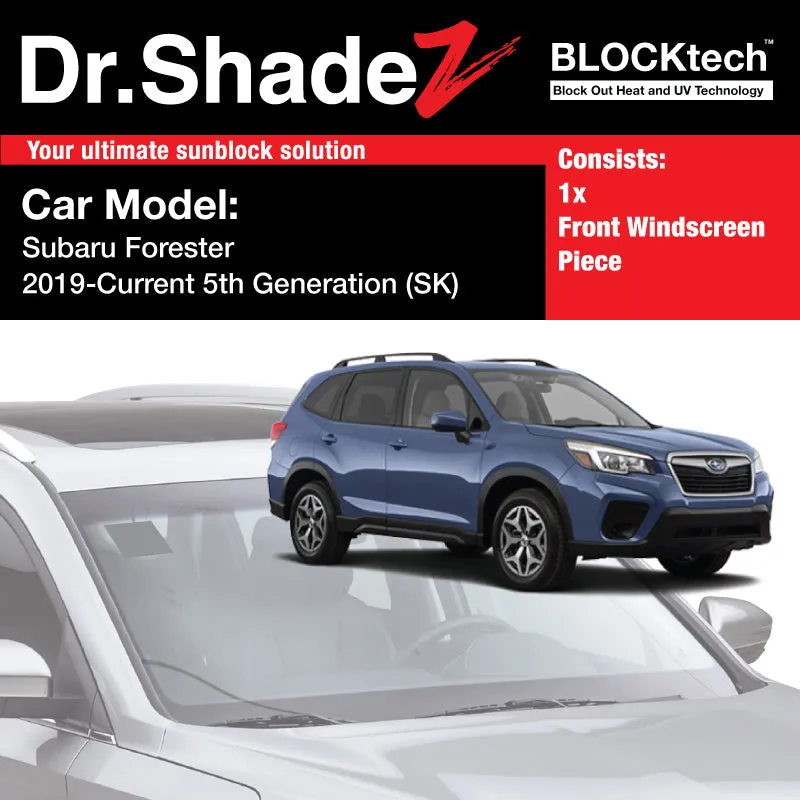 Dr Shadez BLOCKtech Premium Front Windscreen Foldable Sunshade for Subaru Forester 2019-2024 5th Generation (SK)