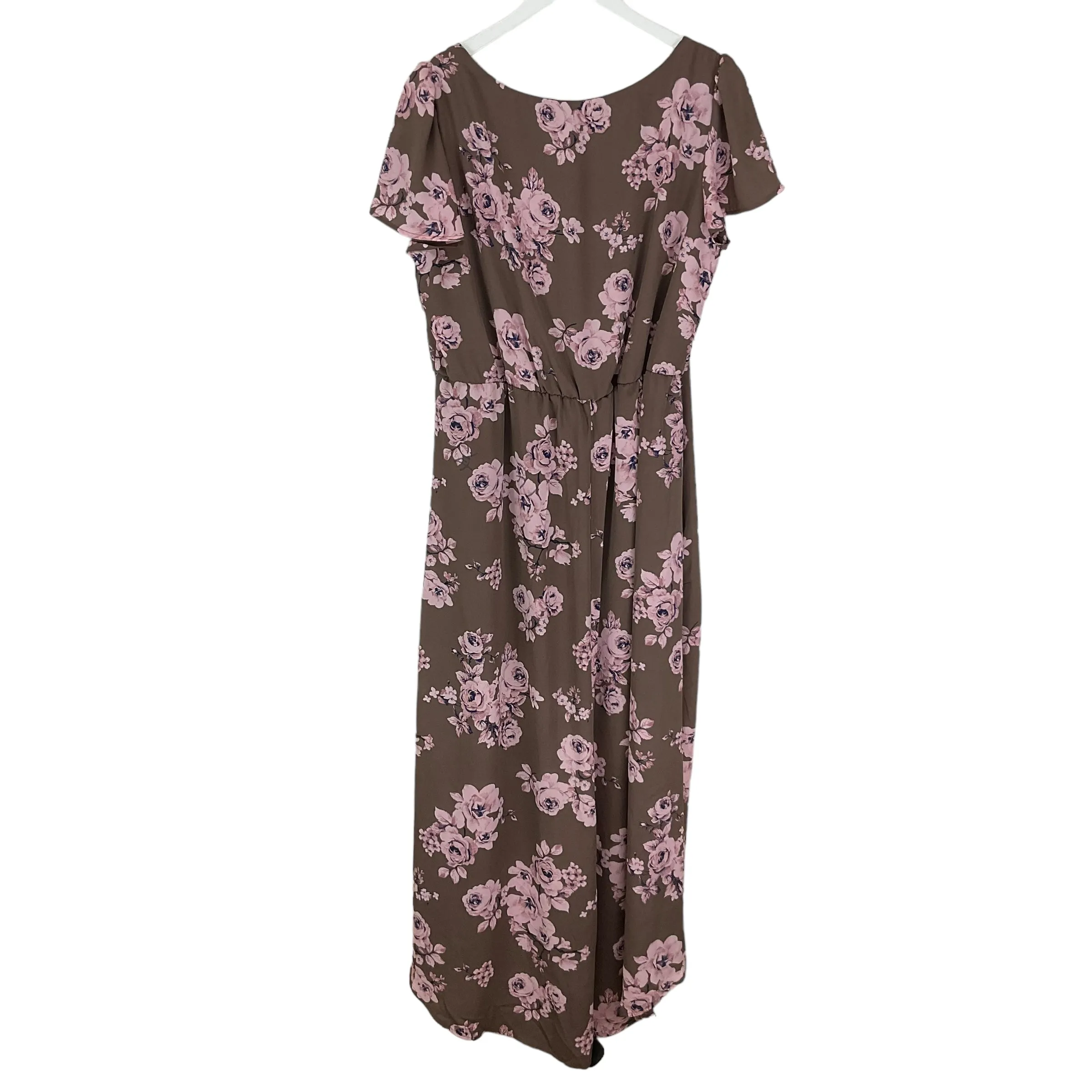 Dress Casual Maxi By Lily Rose In Floral Print, Size: Xl