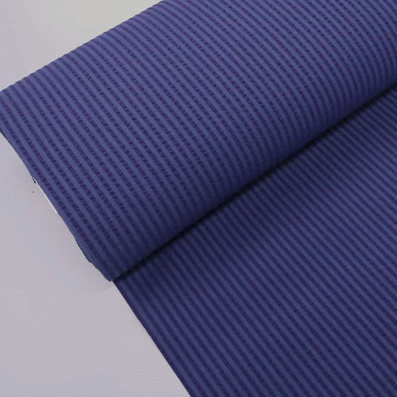 Dressmaking Cotton Seersucker - Blue - Two Tone