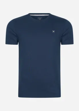 Embroidered logo t-shirt - navy grey