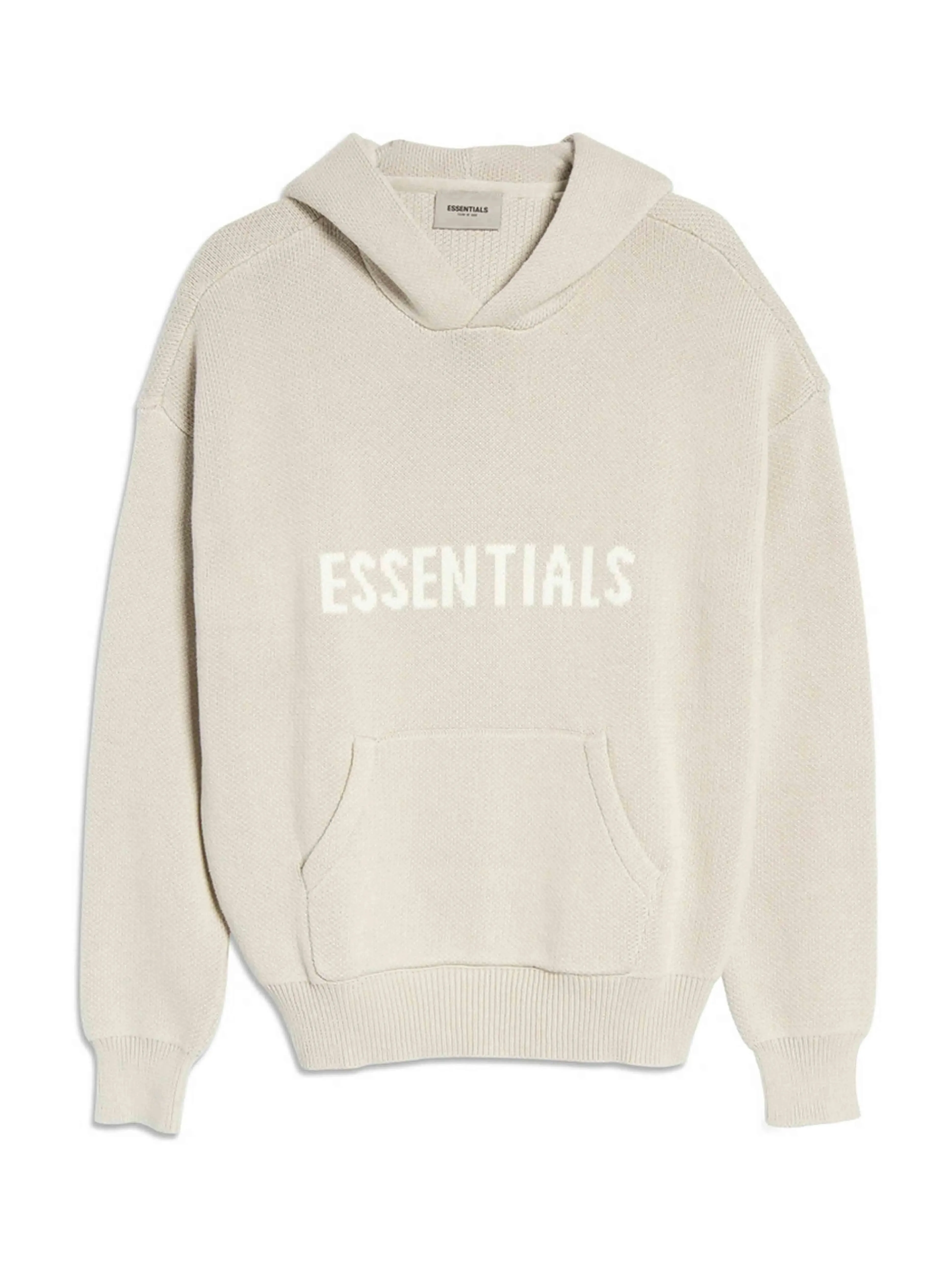 Fear of God Essentials Oat Knit Pullover Hoodie [SS21] - Comfortable and Stylish