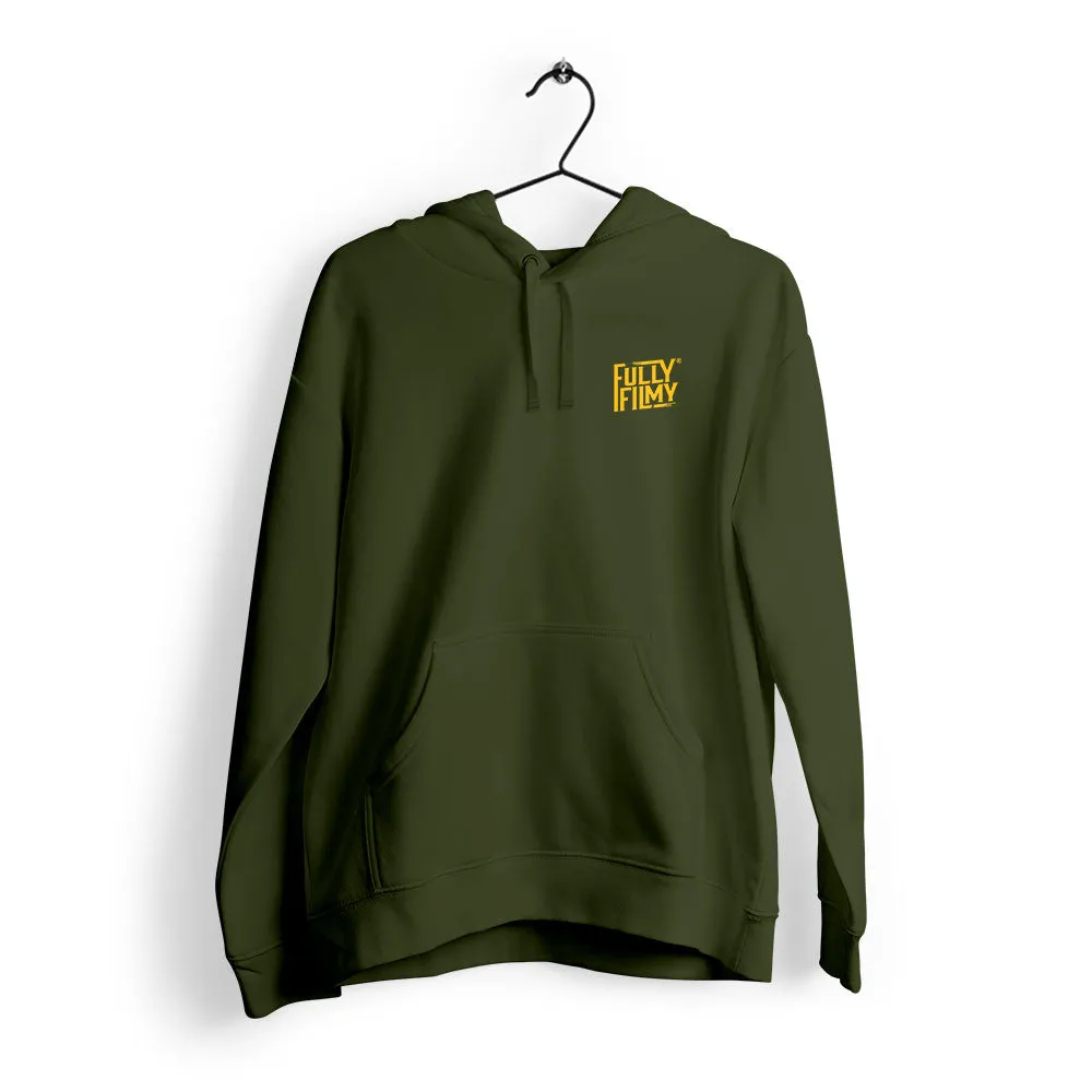 FF Yellow Logo Green Hoodie (Left Pocket)