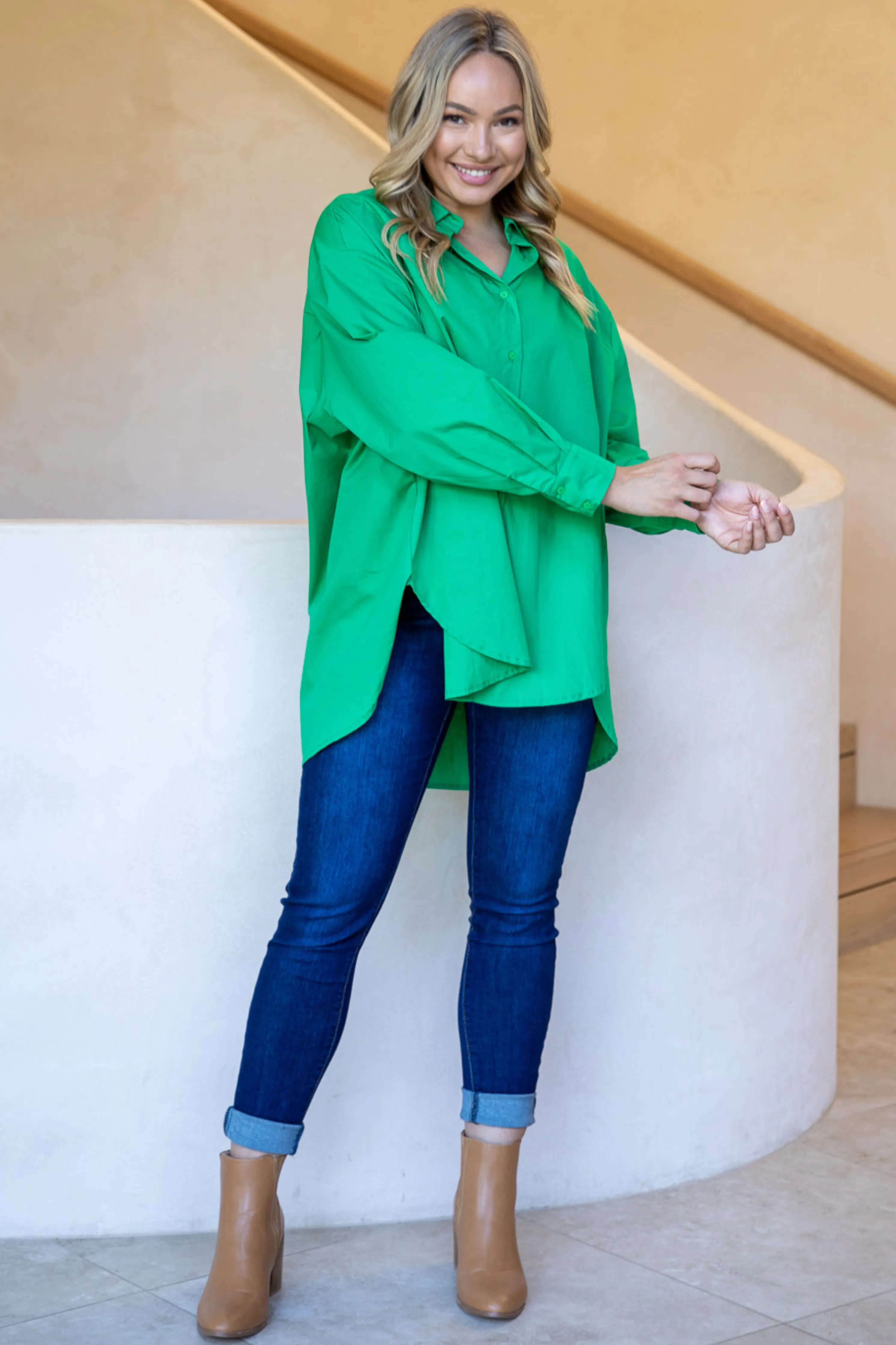 FINAL SALE Amore Shirt in Green