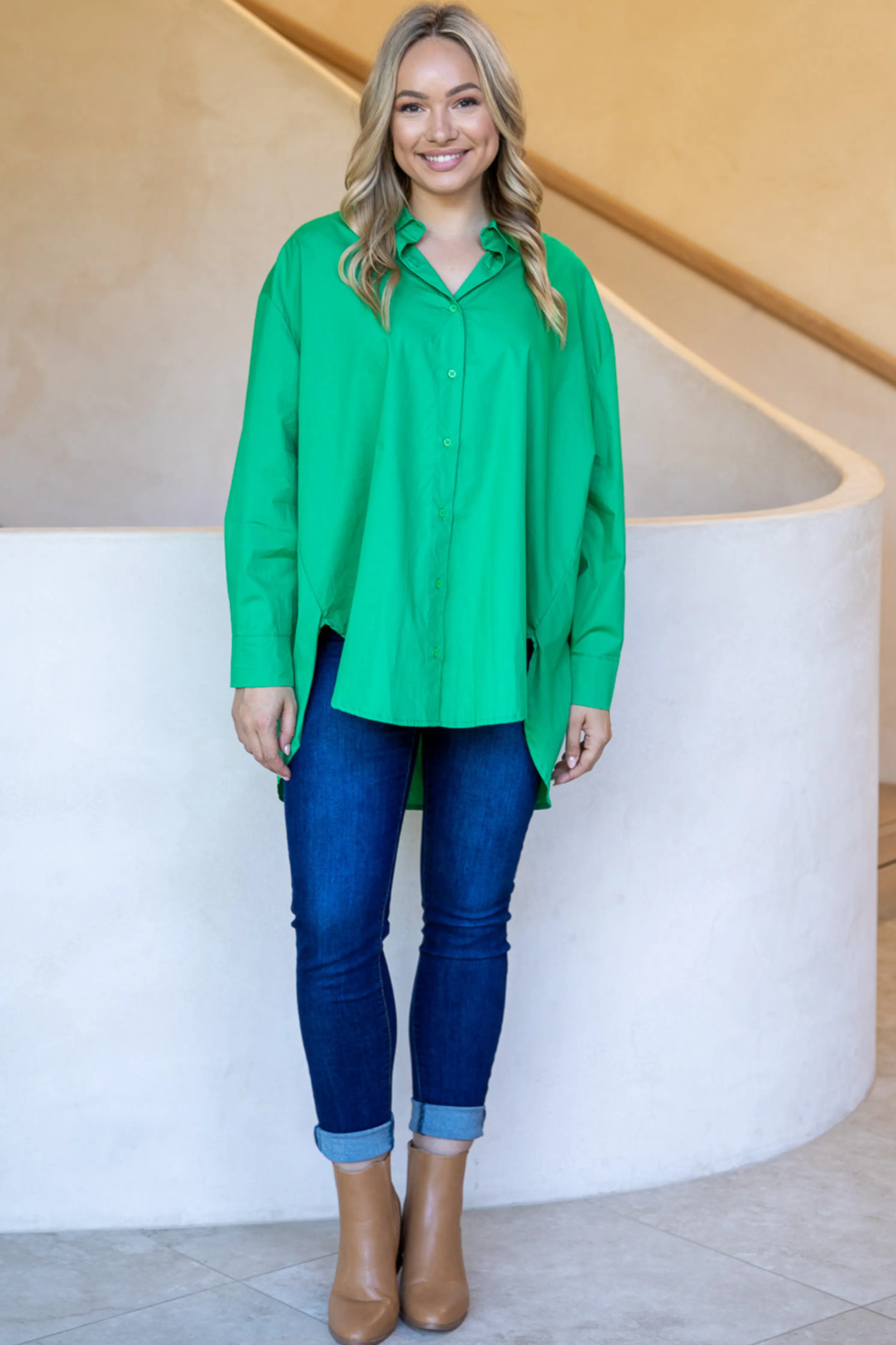 FINAL SALE Amore Shirt in Green
