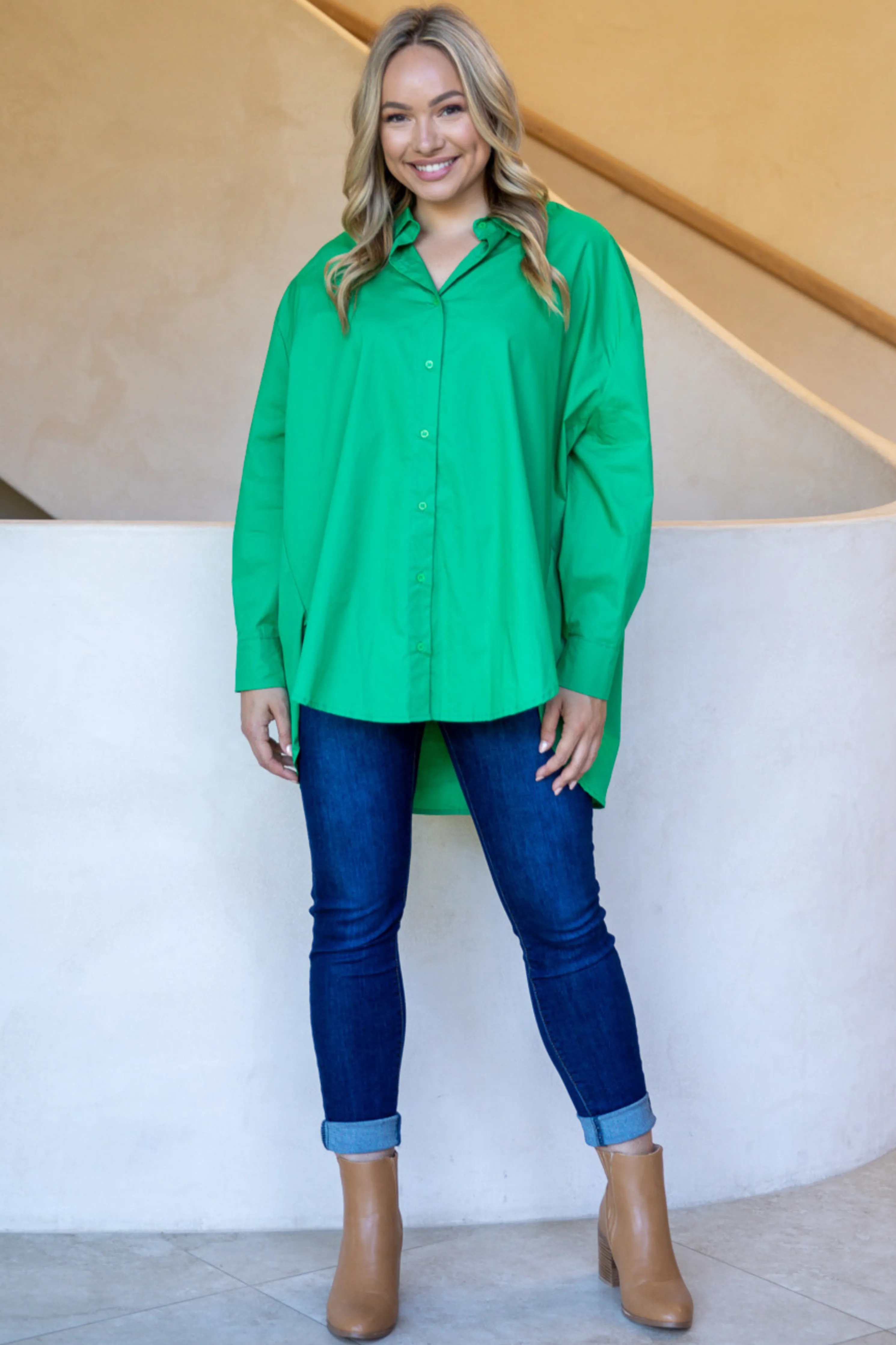 FINAL SALE Amore Shirt in Green