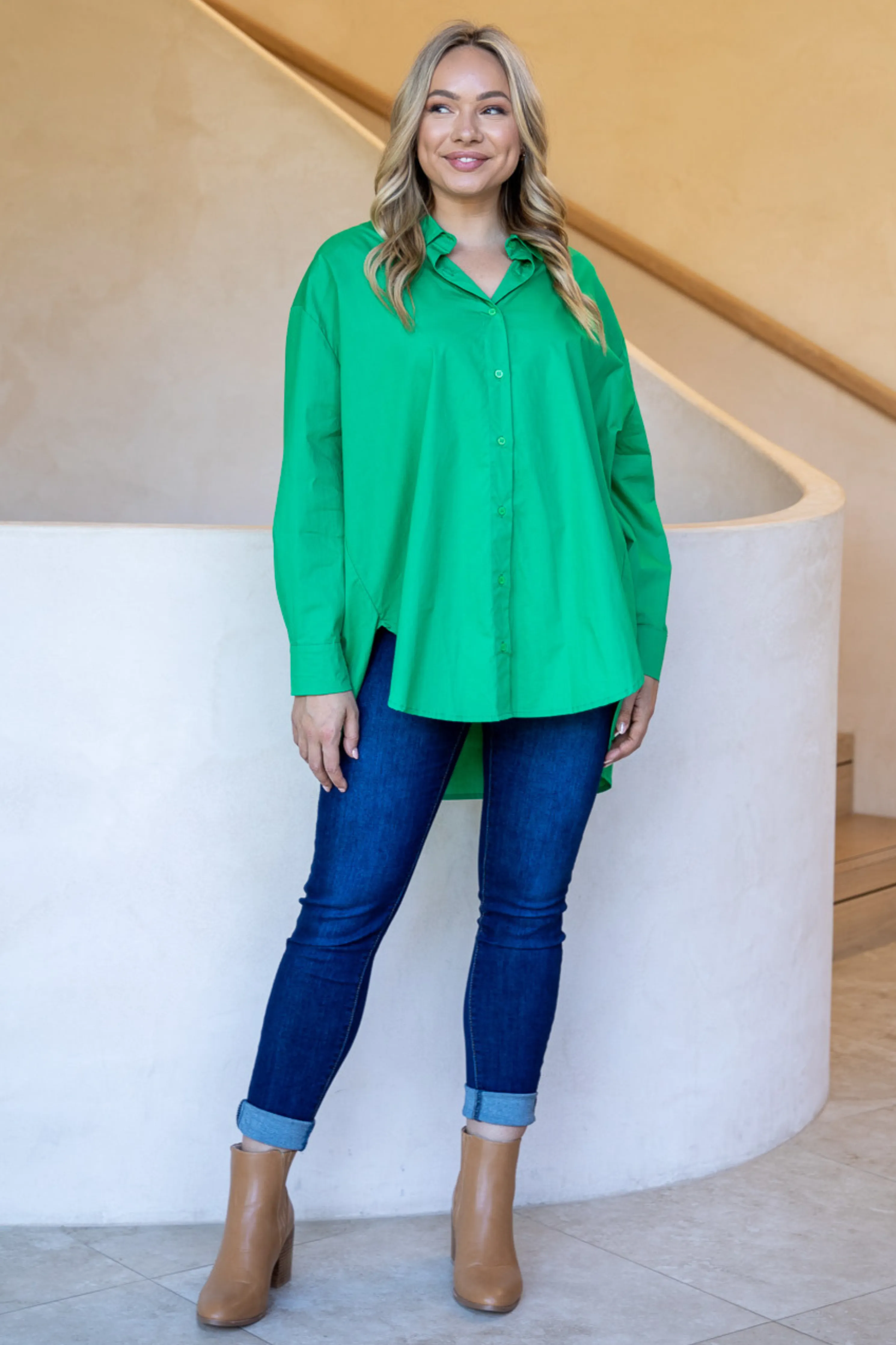 FINAL SALE Amore Shirt in Green