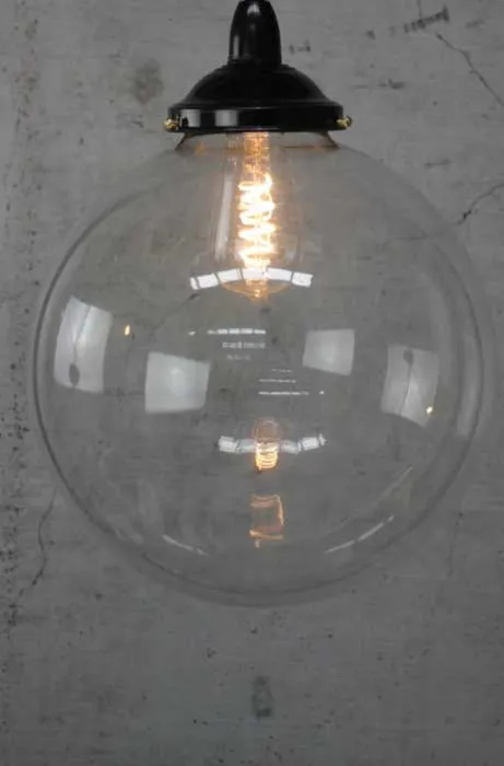 Glass Ball Outdoor Ceiling Light