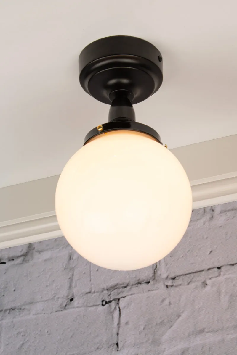 Glass Ball Outdoor Ceiling Light
