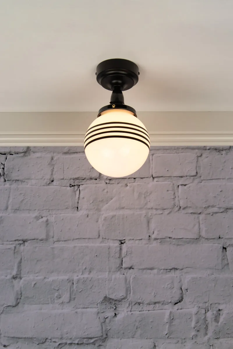 Glass Ball Outdoor Ceiling Light