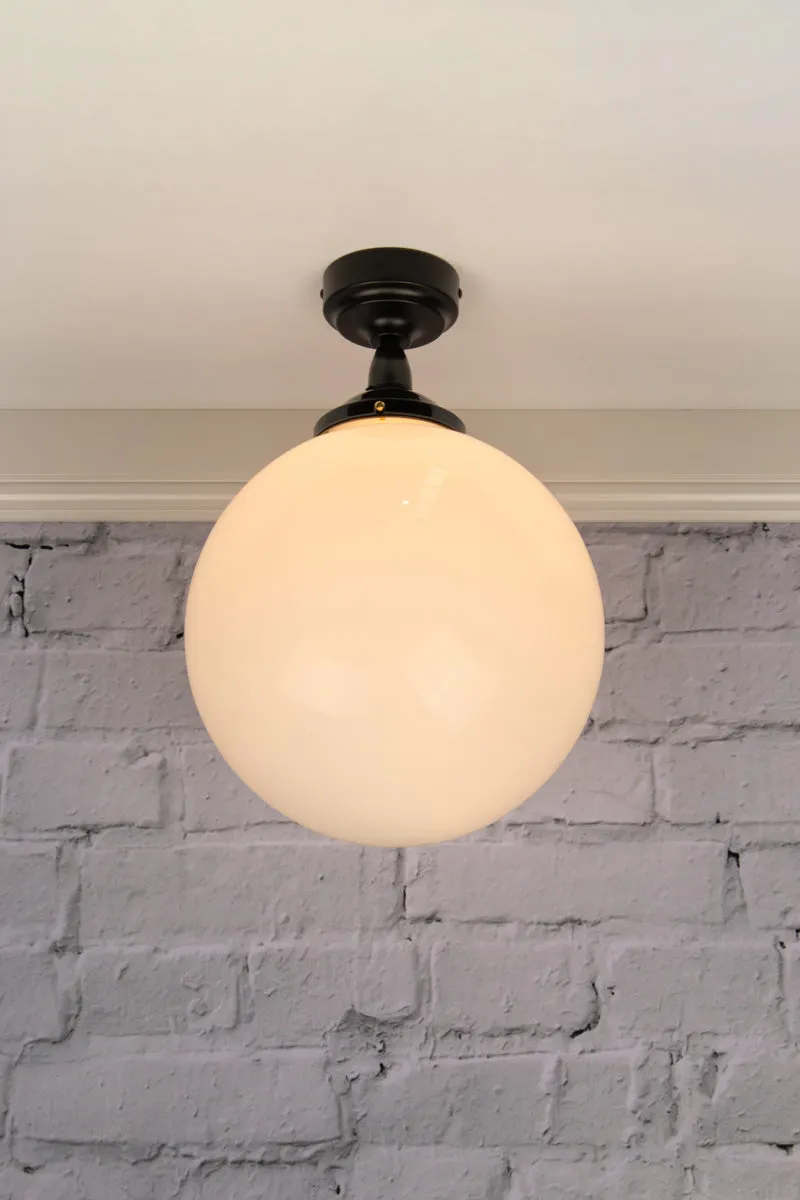 Glass Ball Outdoor Ceiling Light