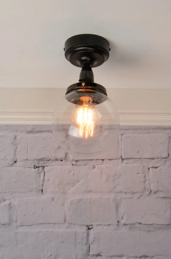 Glass Ball Outdoor Ceiling Light