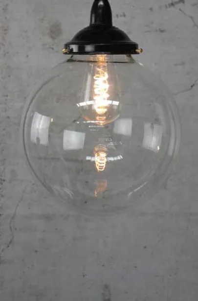 Glass Ball Outdoor Ceiling Light