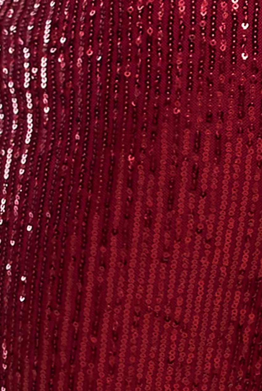 Goddiva Sequin Cuffed Ankle Trouser