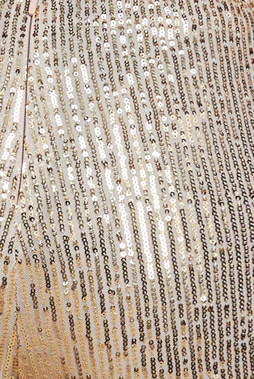 Goddiva Sequin Cuffed Ankle Trouser