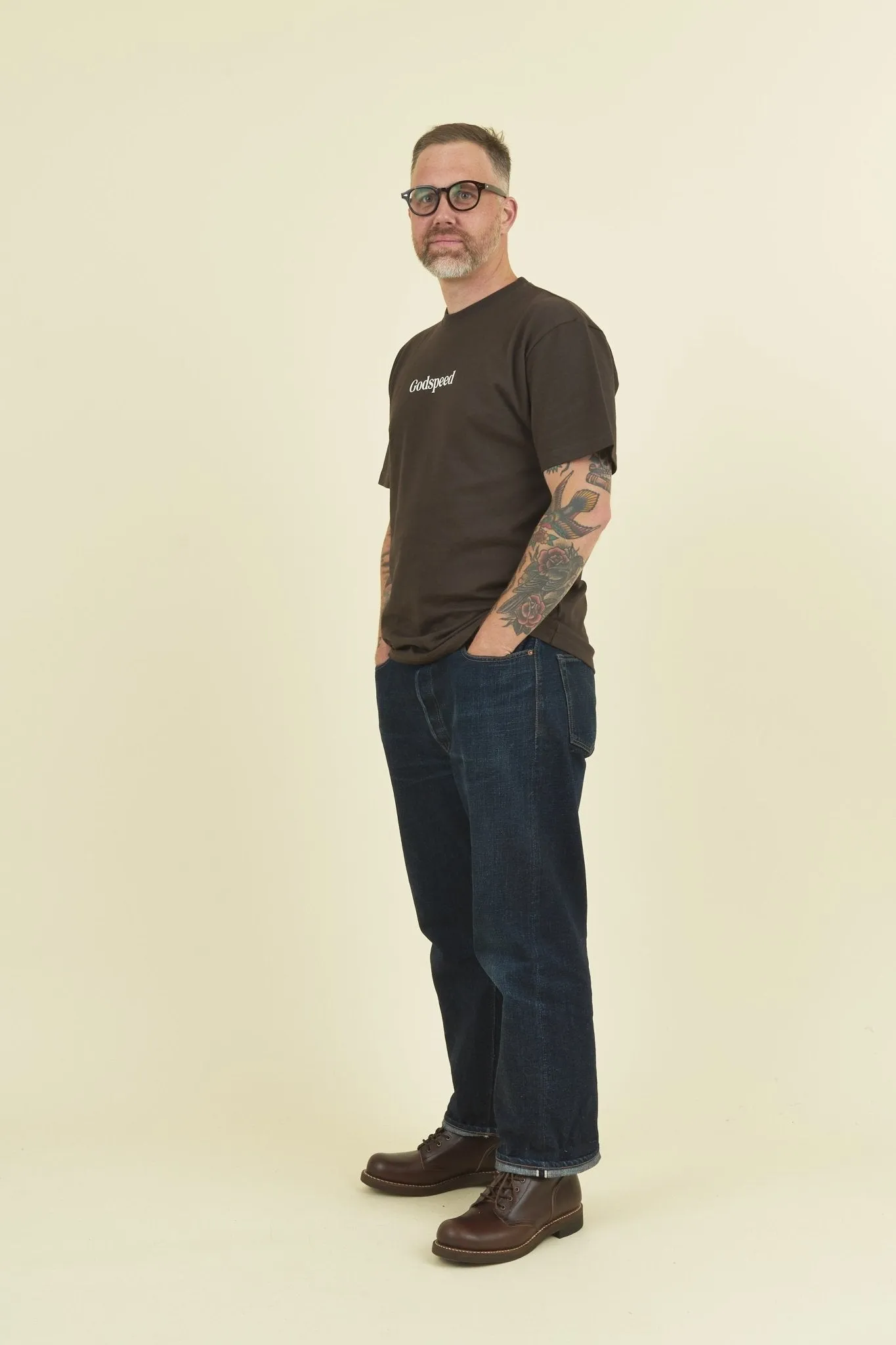 Godspeed Zenith Premium Heavyweight Organic Cotton T-Shirt in Aged Black