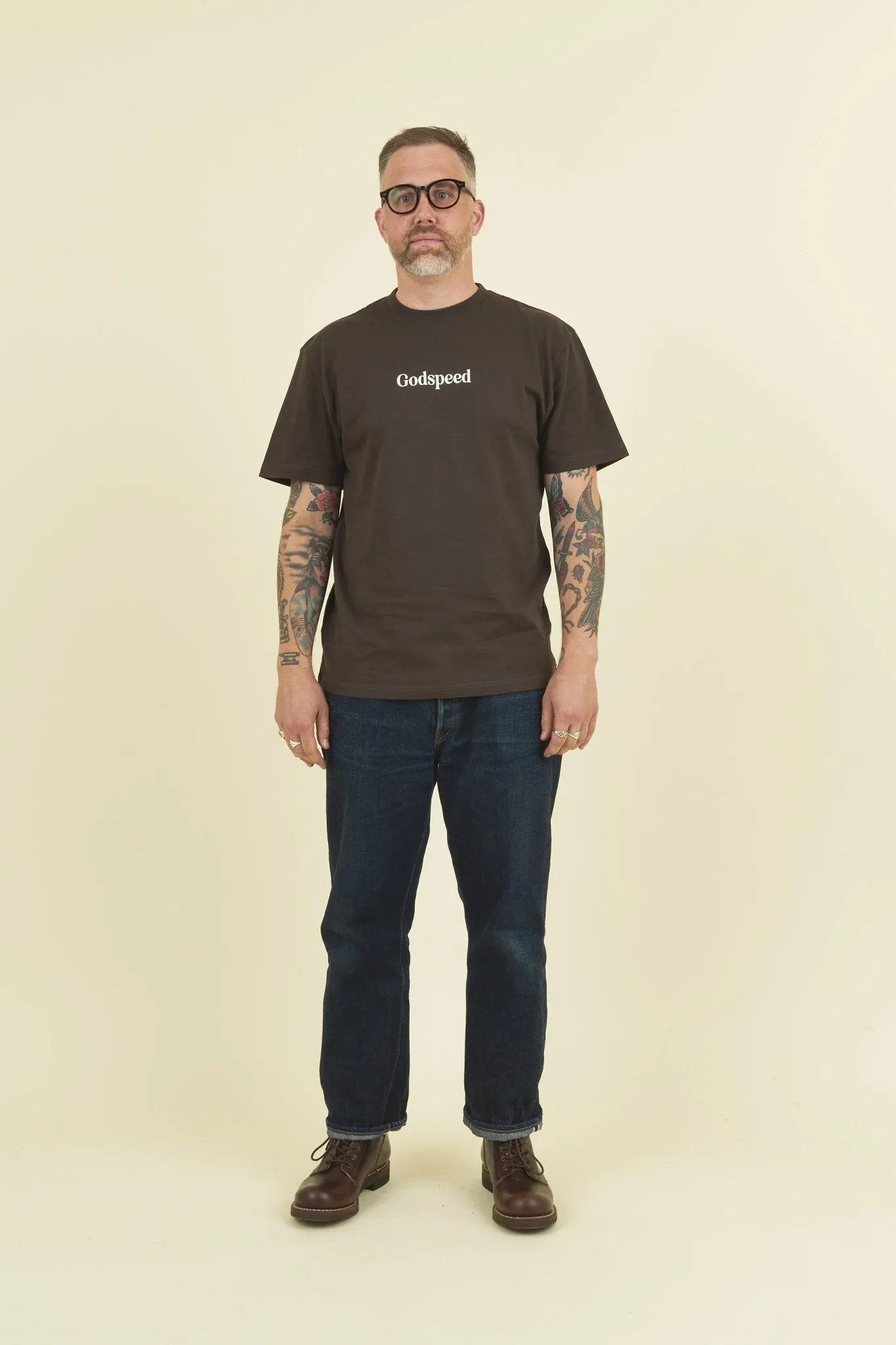 Godspeed Zenith Premium Heavyweight Organic Cotton T-Shirt in Aged Black