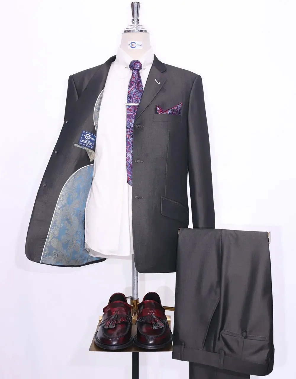 Golden Grey Tonic Suit Jacket Size 38R Trouser 32/32