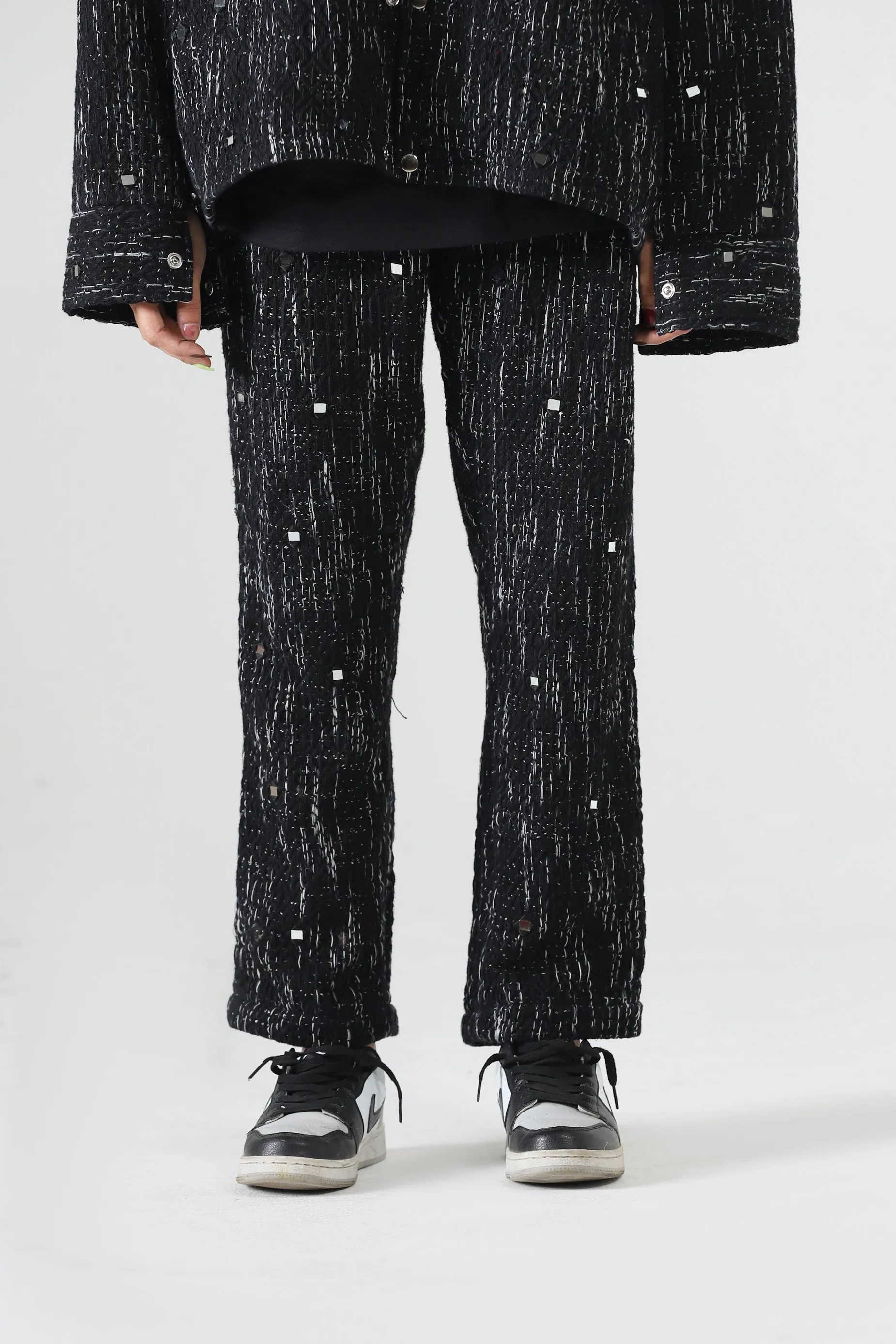 HANDWOVEN MIRROR TROUSERS