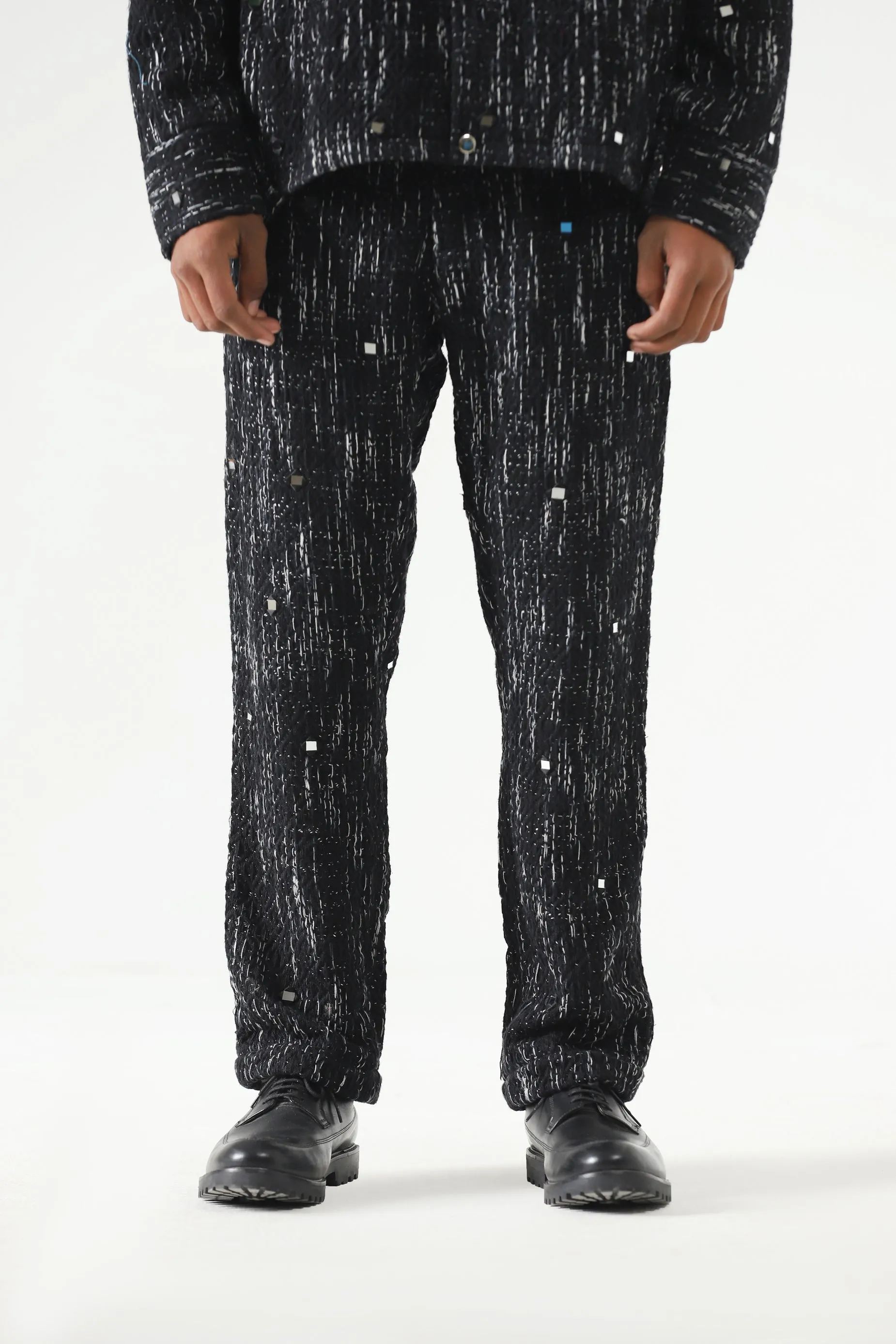 HANDWOVEN MIRROR TROUSERS