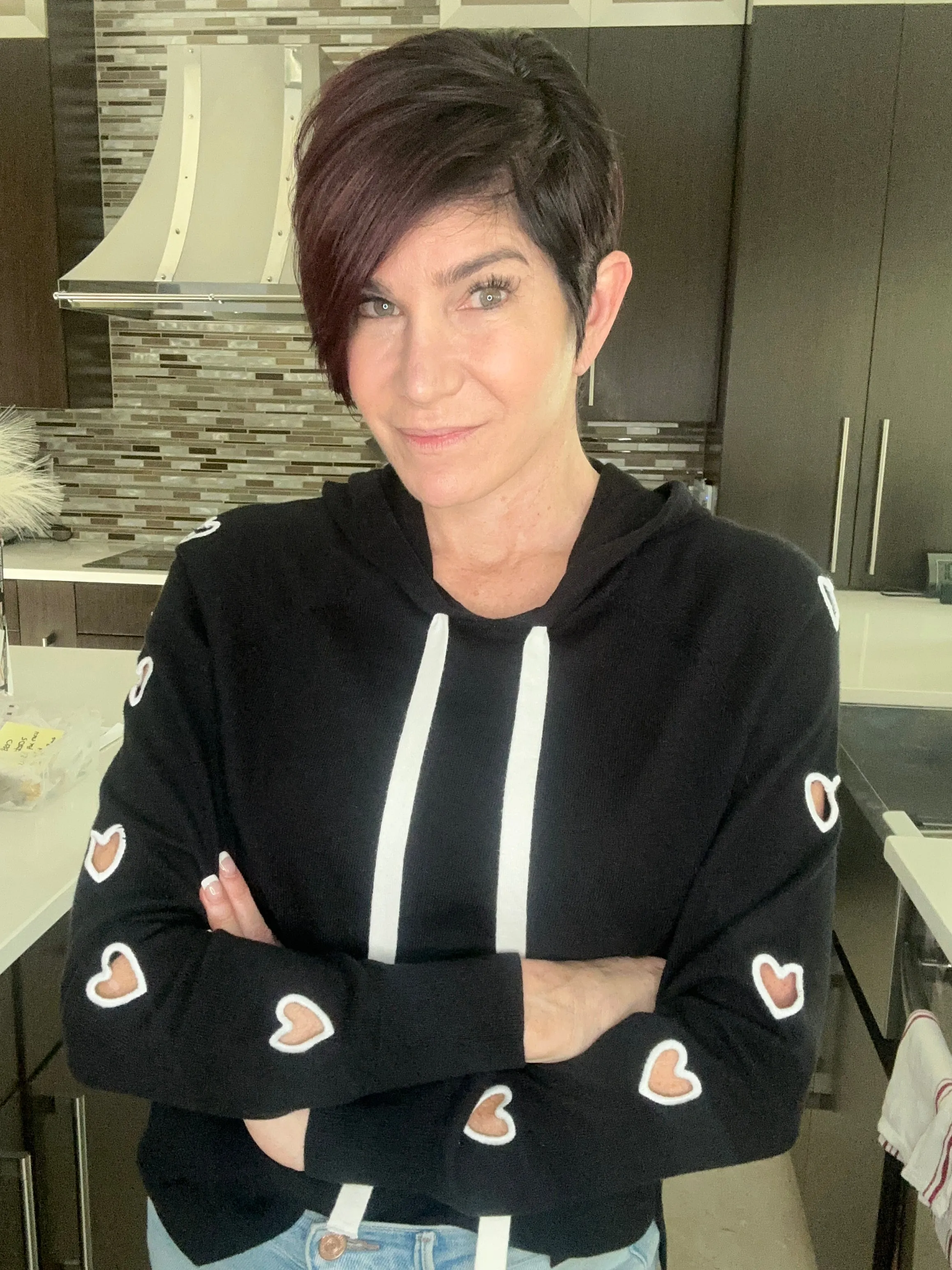 Heart Cut-Out Hoodie