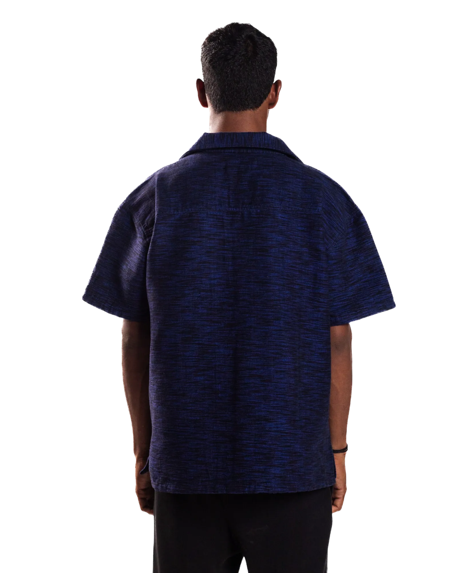 HEATHERED NAVY BLUE BUTTON DOWN