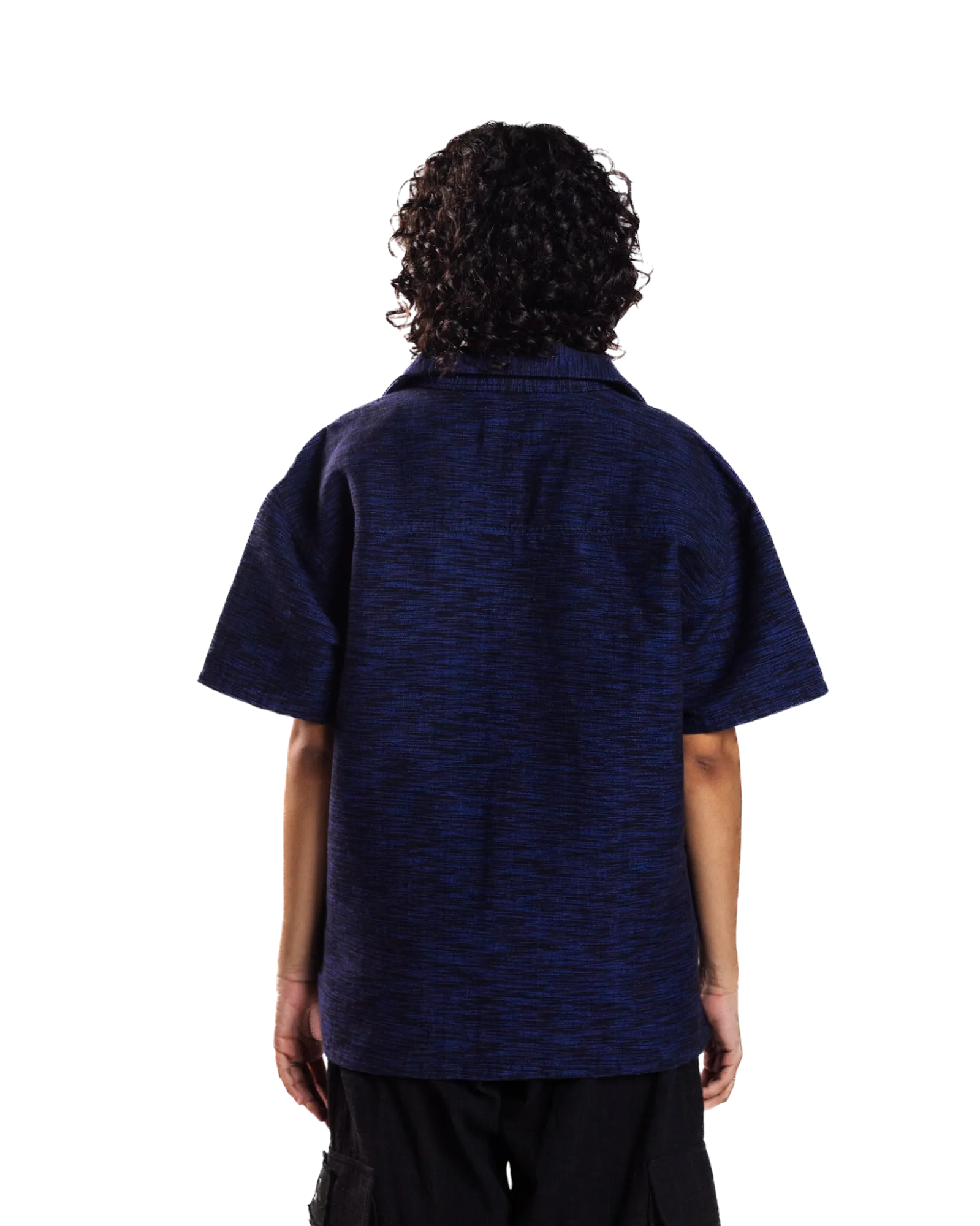 HEATHERED NAVY BLUE BUTTON DOWN