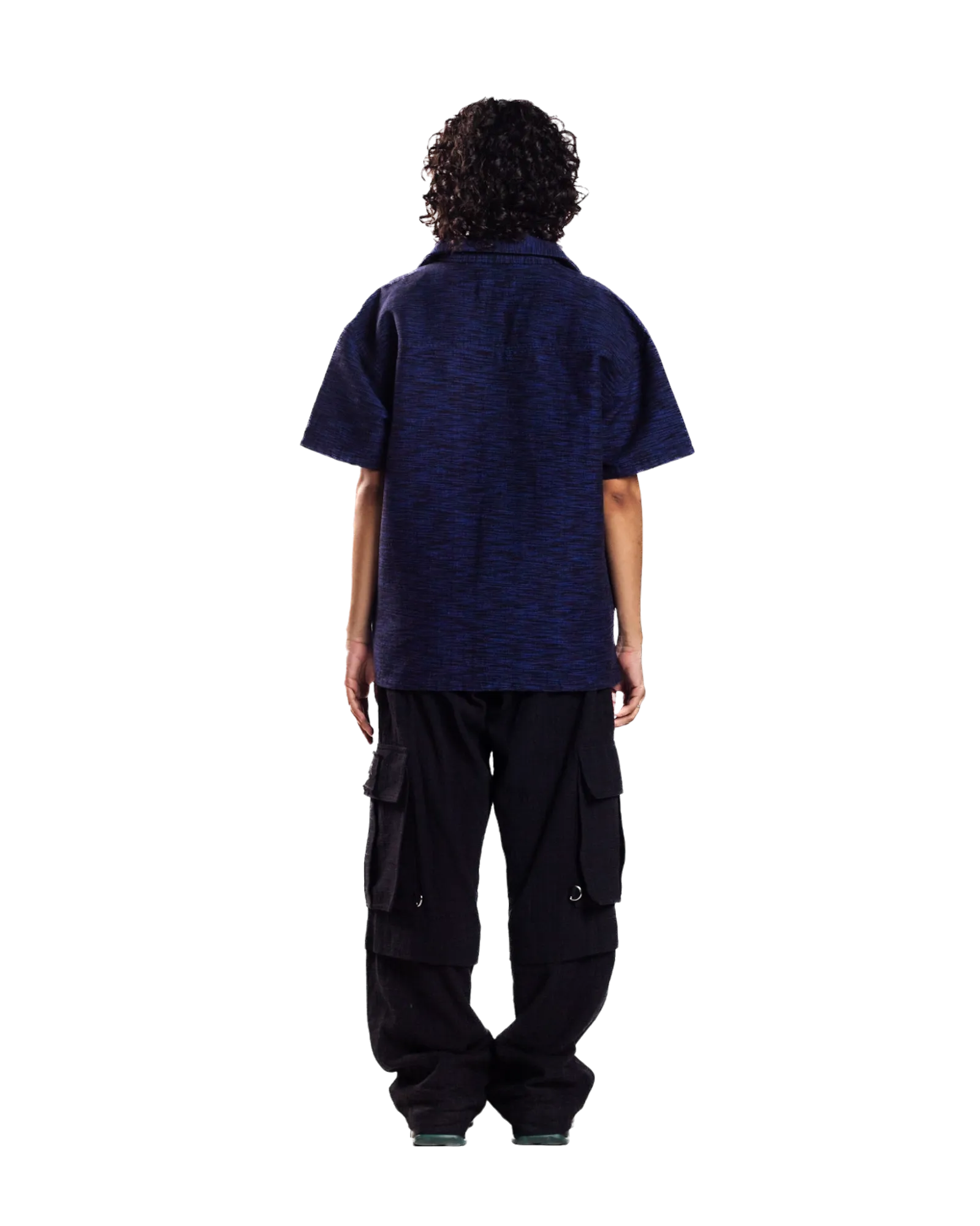 HEATHERED NAVY BLUE BUTTON DOWN