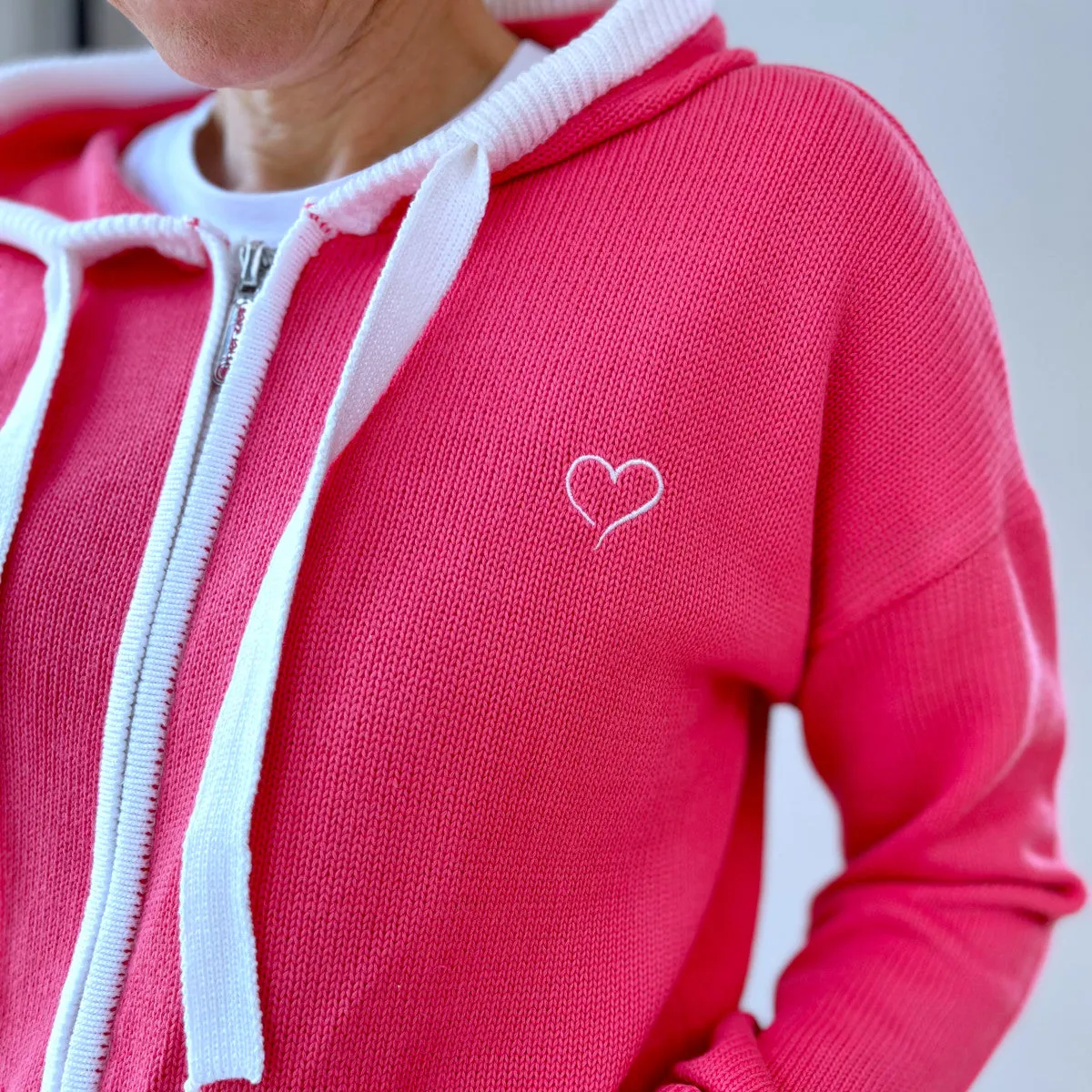 Herzlein® Strickjacke in Erdbeer