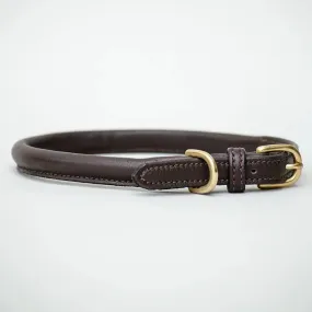 Hundehalsband aus Leder "simply chic" - braun