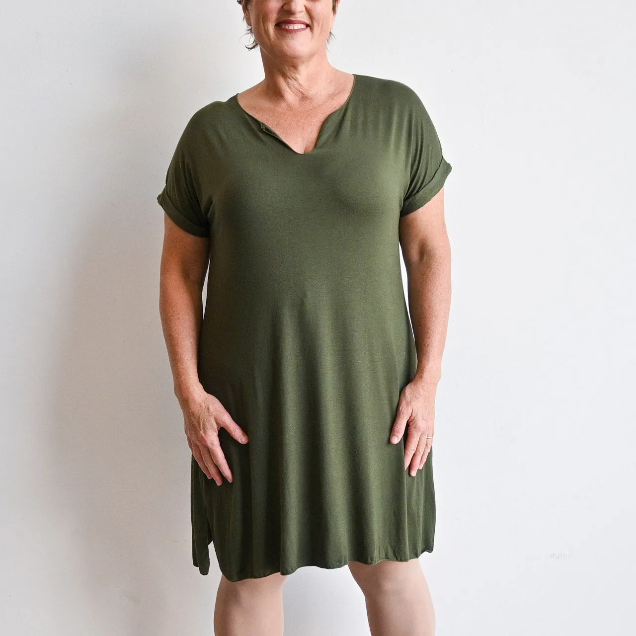 In The Moment T-Shirt Dress by KOBOMO Bamboo
