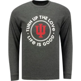 Indiana Hoosiers Life is Good Turn Up Love T-Shirt