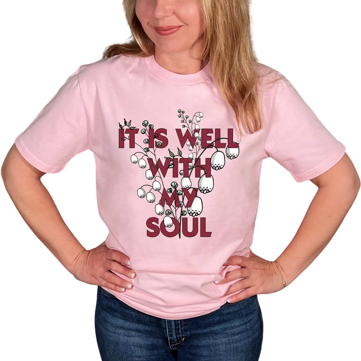 It Is Well With My Soul Flower T-Shirt