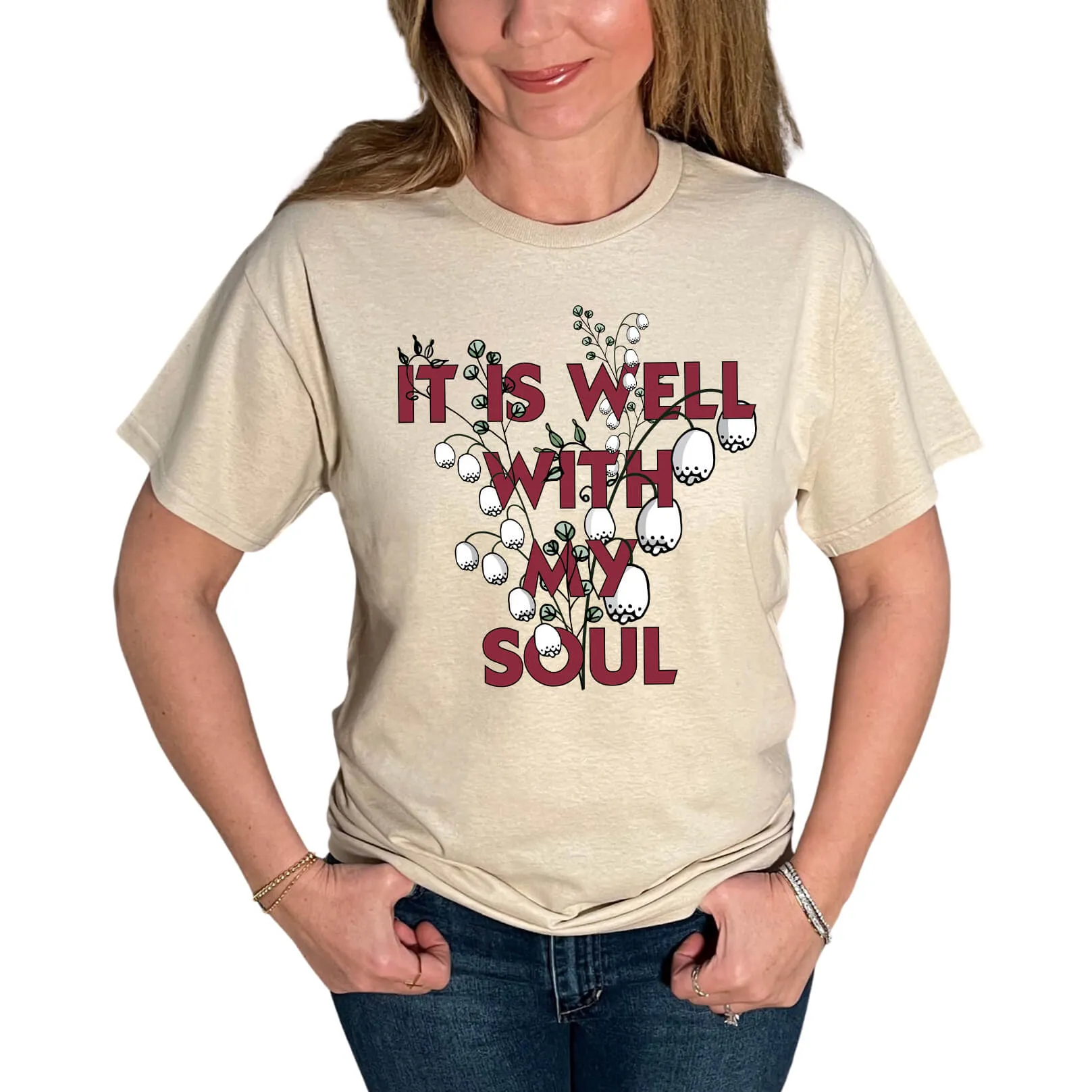 It Is Well With My Soul Flower T-Shirt