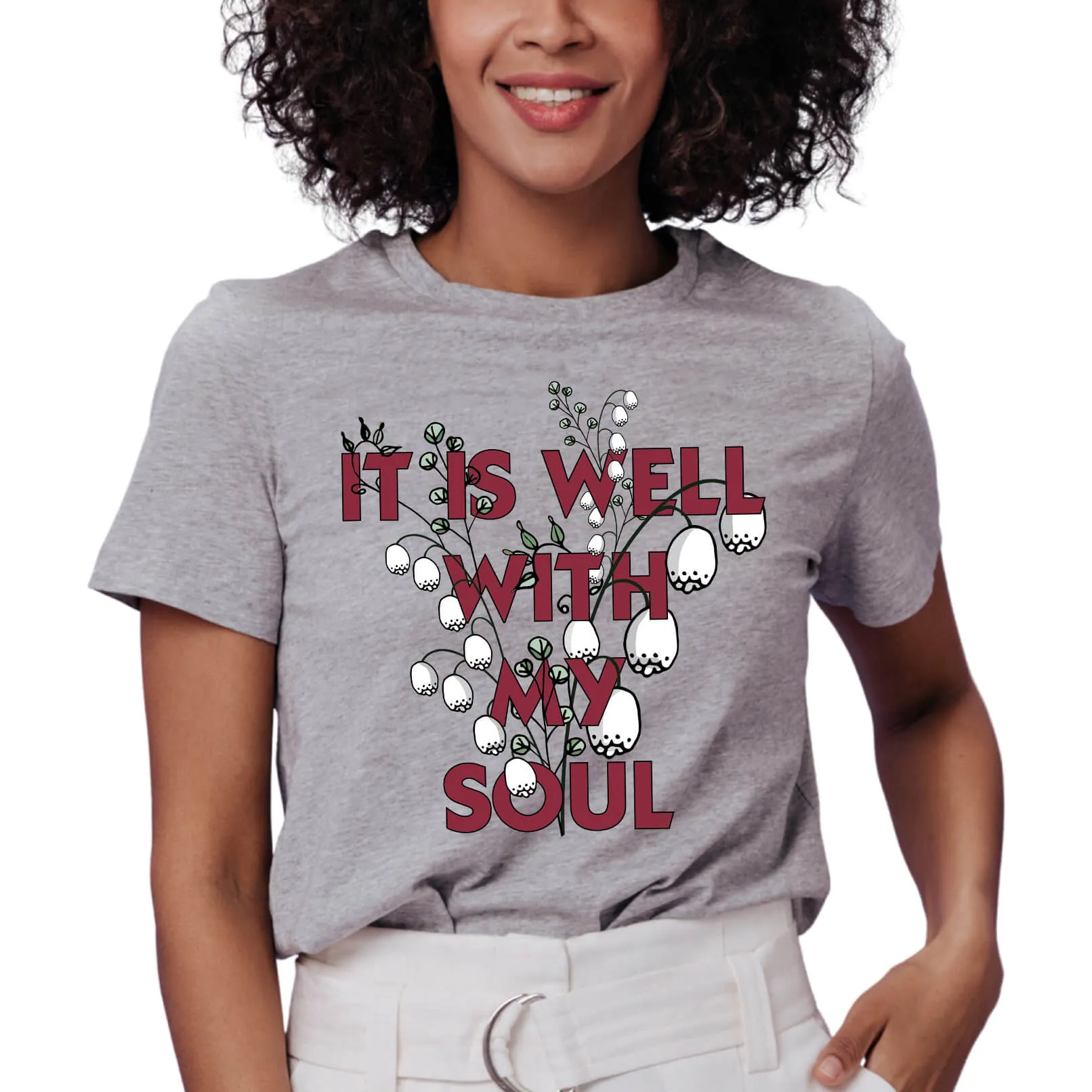 It Is Well With My Soul Flower T-Shirt