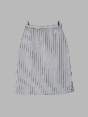 Junya Watanabe Comme des Garcons AW1999 striped silver cupra down skirt - M