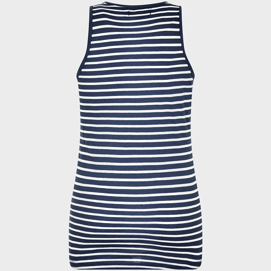 Ladies Navy Striped Vest