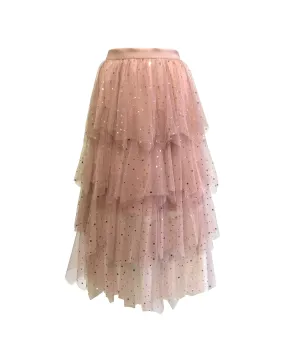 LAST PIECE  - Luna Tutu midi volant rose  - S