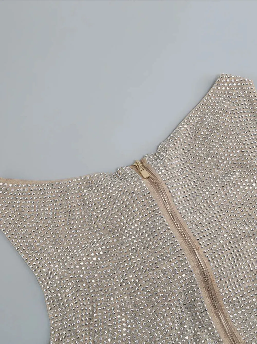 LINNE Cutout Top & Skirt Set in Silver