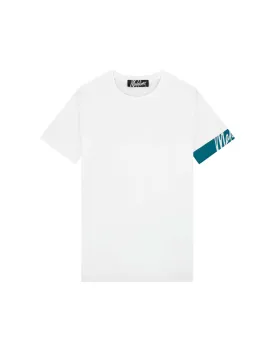 Malelions Men Captain T-Shirt 2.0 | White/Teal