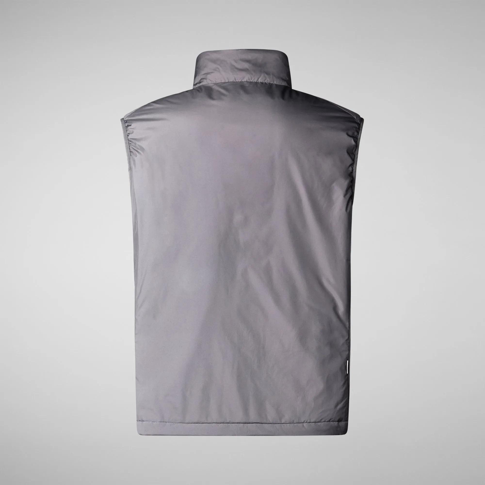 Man's hooded vest Turner in mid grey
