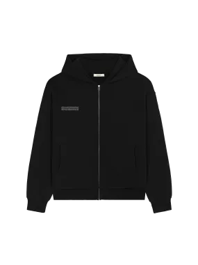 Mens DNA Heavyweight Zipped Hoodie—black