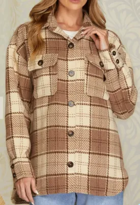 Need Calm Down Shacket in Mocha