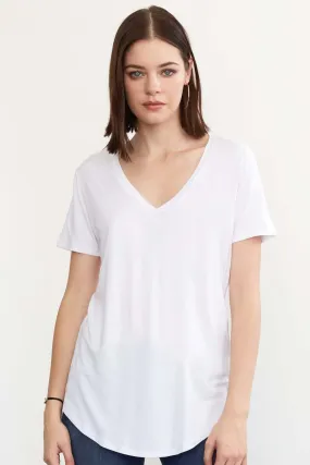 OOOH SO SOFT V-NECK TEE | WHITE