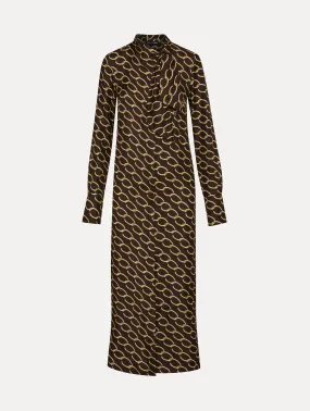 Oscar Chain-Link Silk Twill Tunic