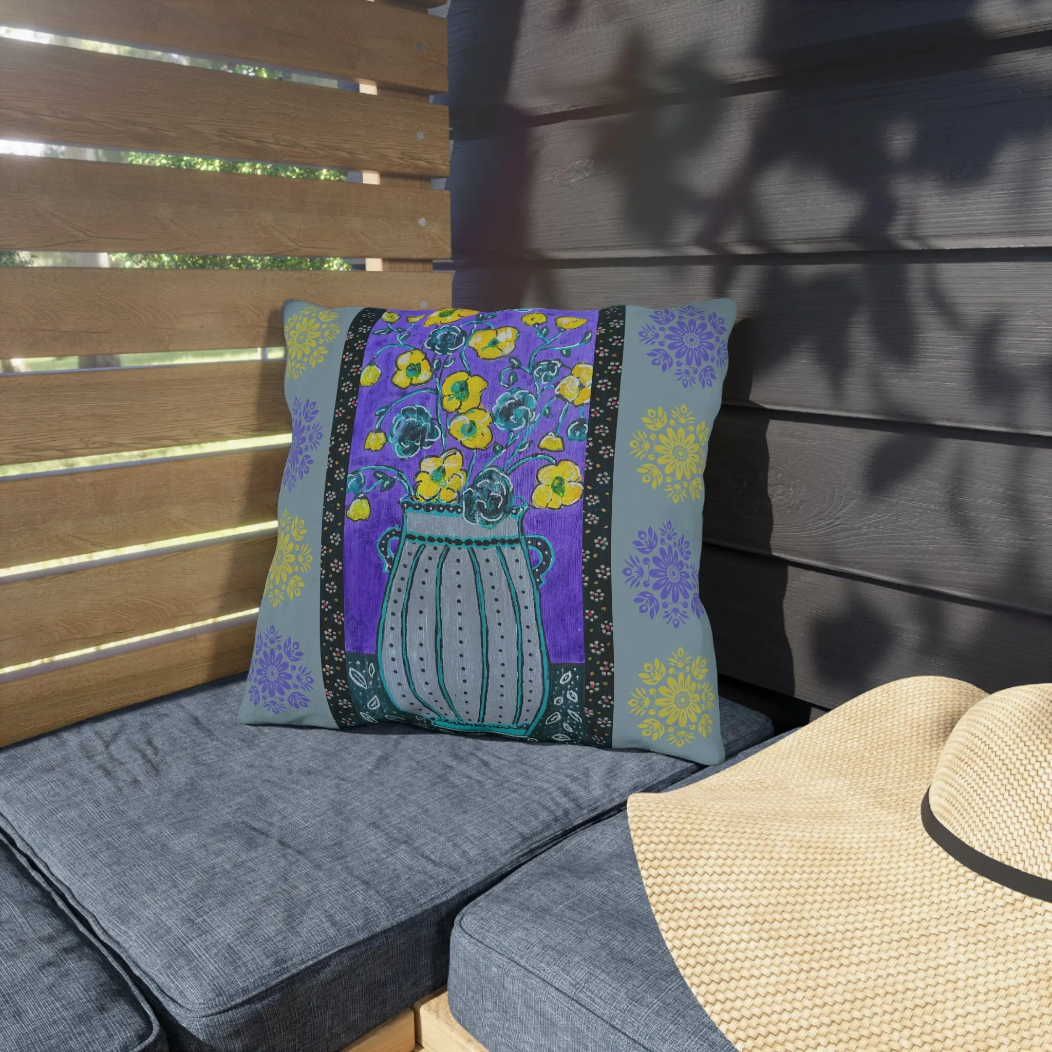 Outdoor Pillows - Lavender Vase