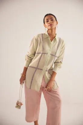 Peach Pleated Trousers