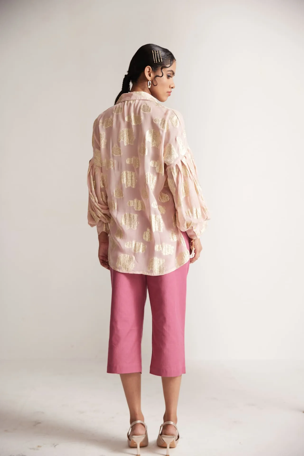 Pink Pleated Trousers