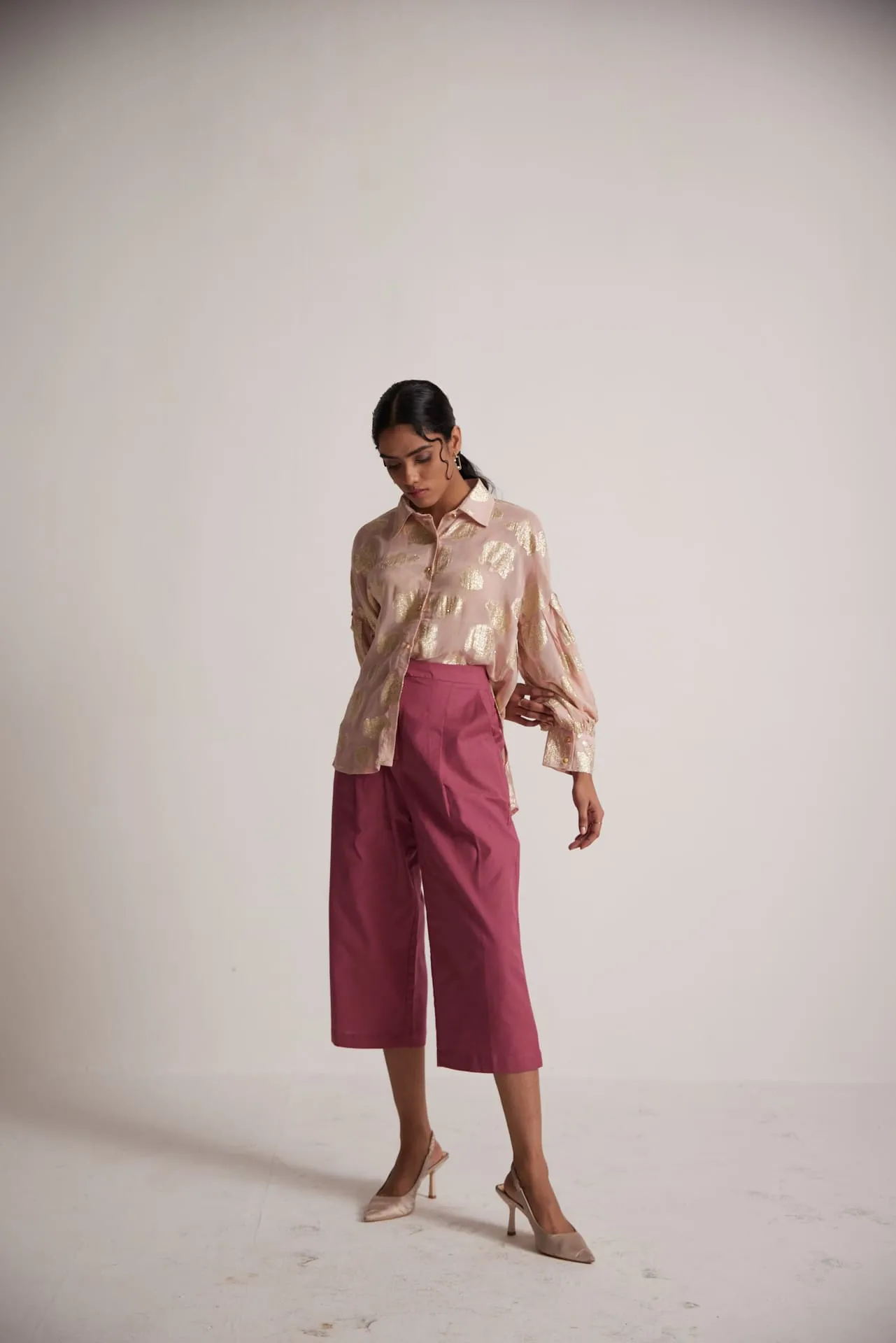 Pink Pleated Trousers