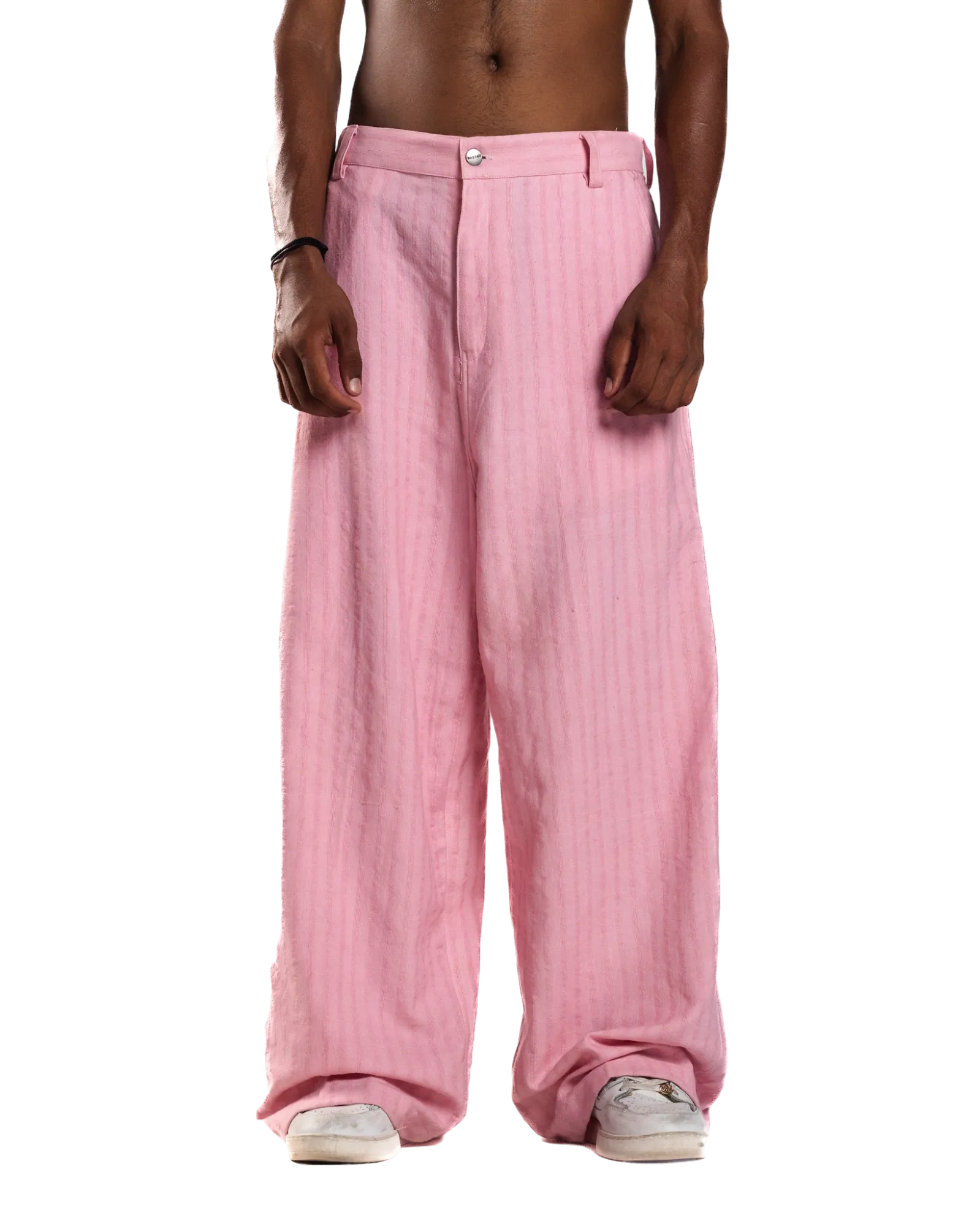 PINK SEERSUCKER TROUSERS