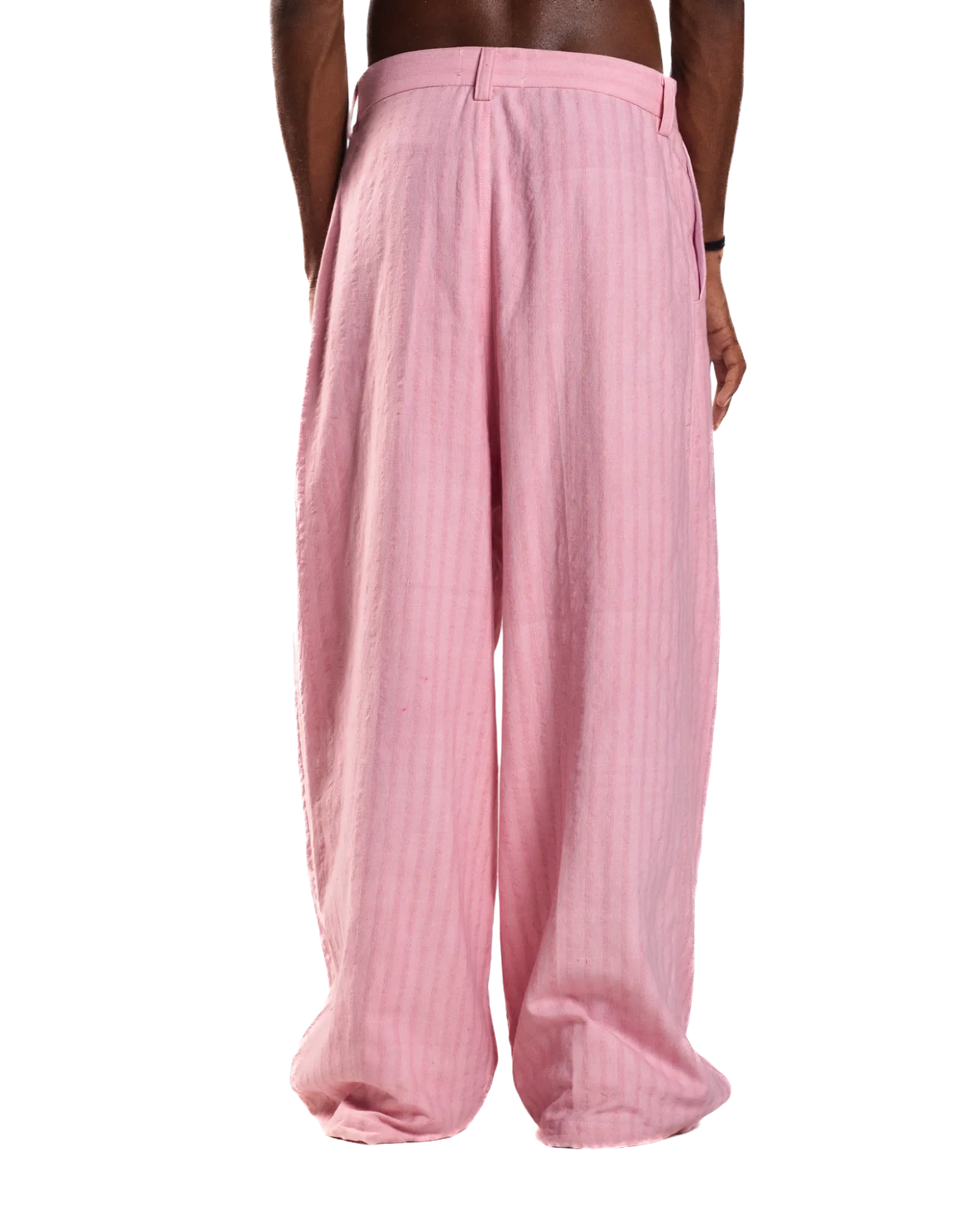 PINK SEERSUCKER TROUSERS